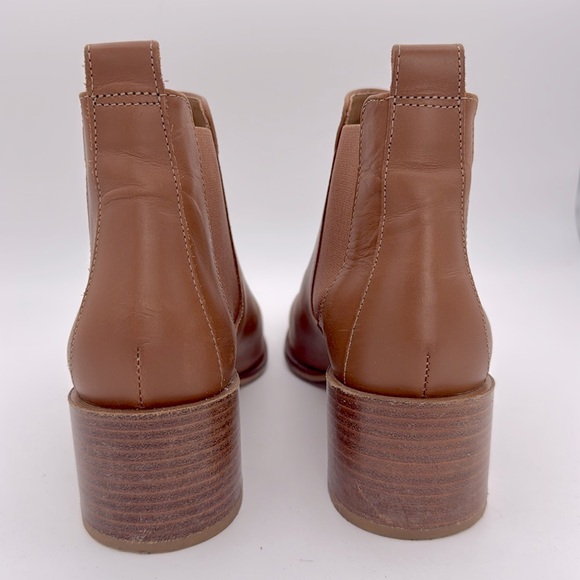 EVERLANE - Women’s The Heel Boot Pull on cognac leather Booties shoes size 8.5 - Picture 7 of 12